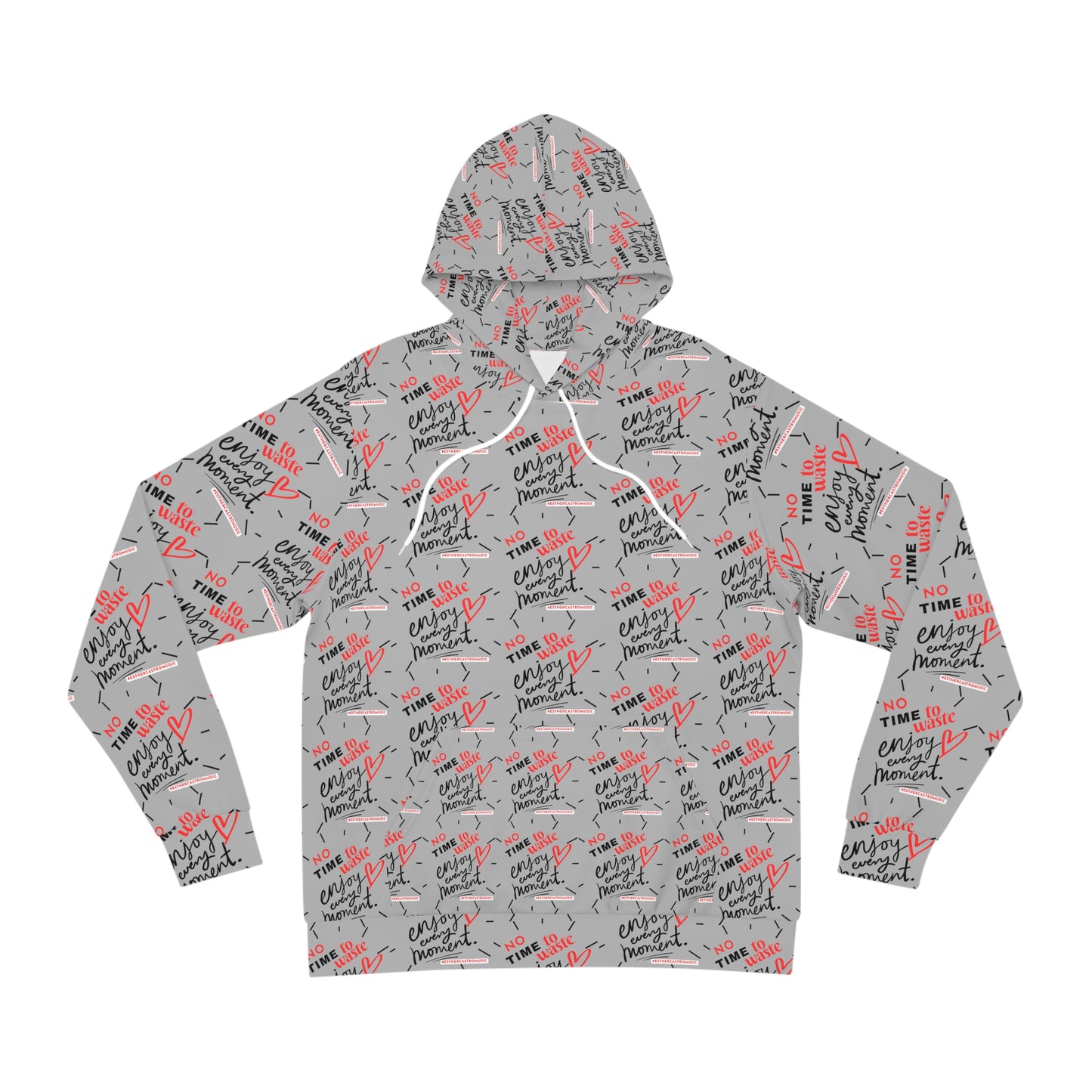 No Time to Waste - Fashion Hoodie, (grayish)