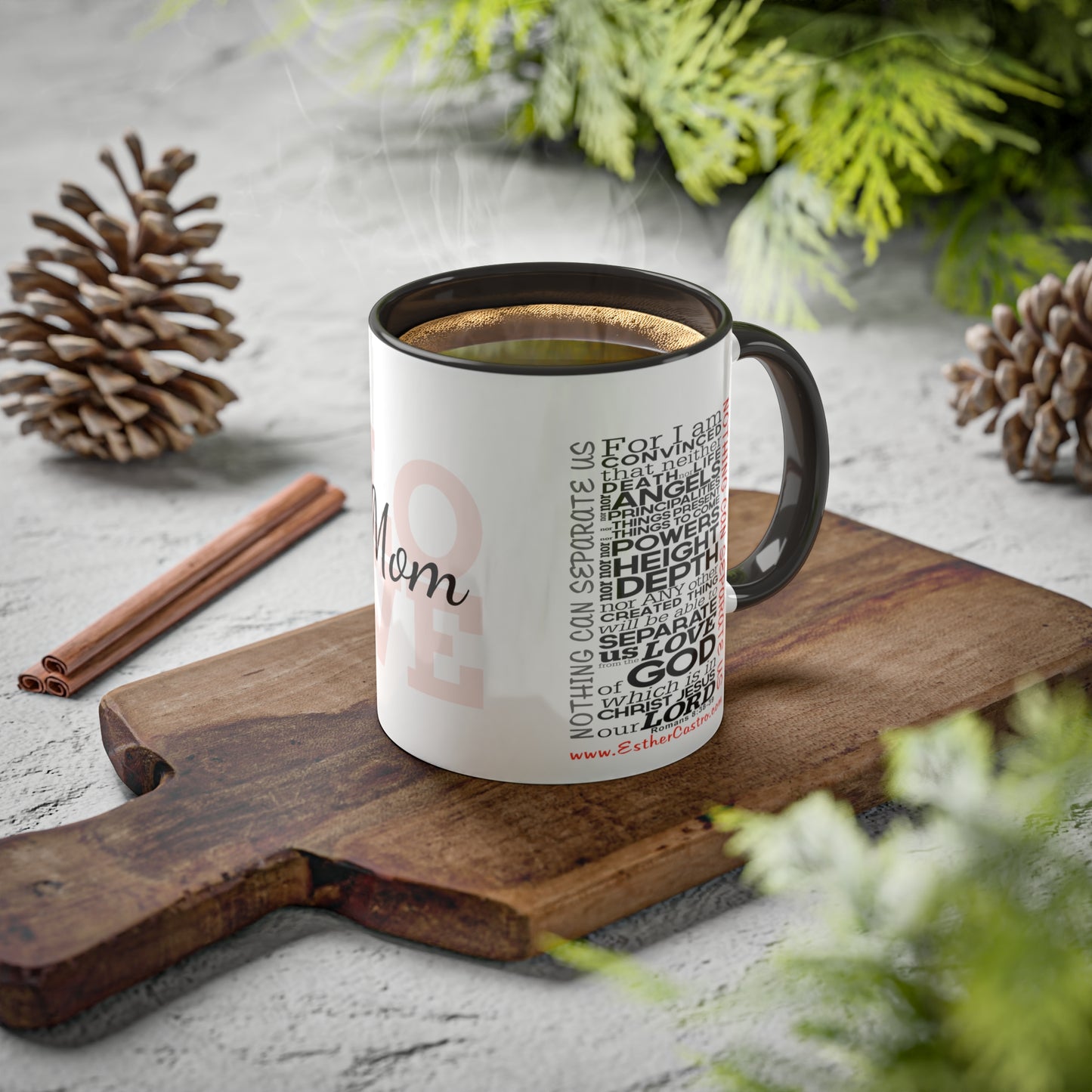 Christian Mugs 11oz Nothing Can Separate Us, Love Mom, Romans 8, God Coffee Mug, Scripture Coffee Mug, Inspirational Coffee Mug, Christian Mug, Positive Coffee Mug, Gift for mom, About Love,