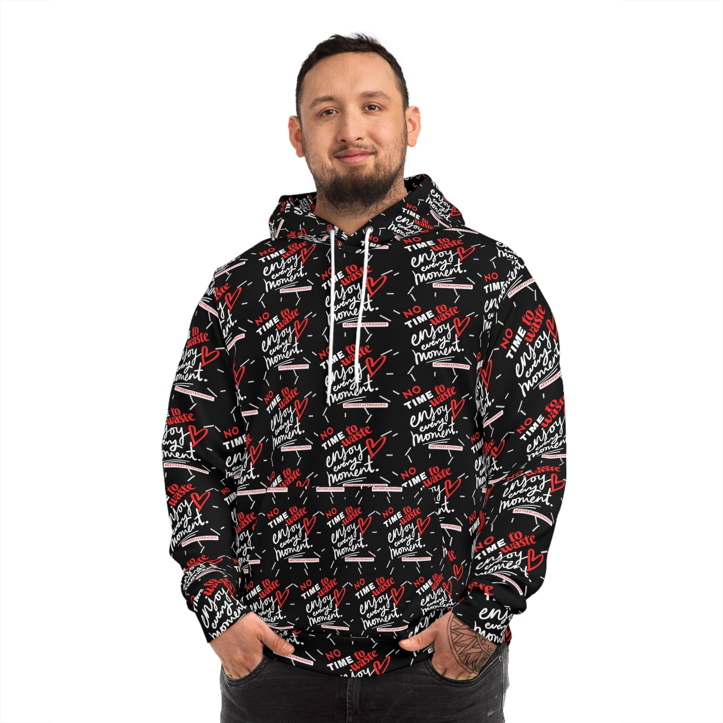 No Time to Waste - Fashion Black Hoodie (black)