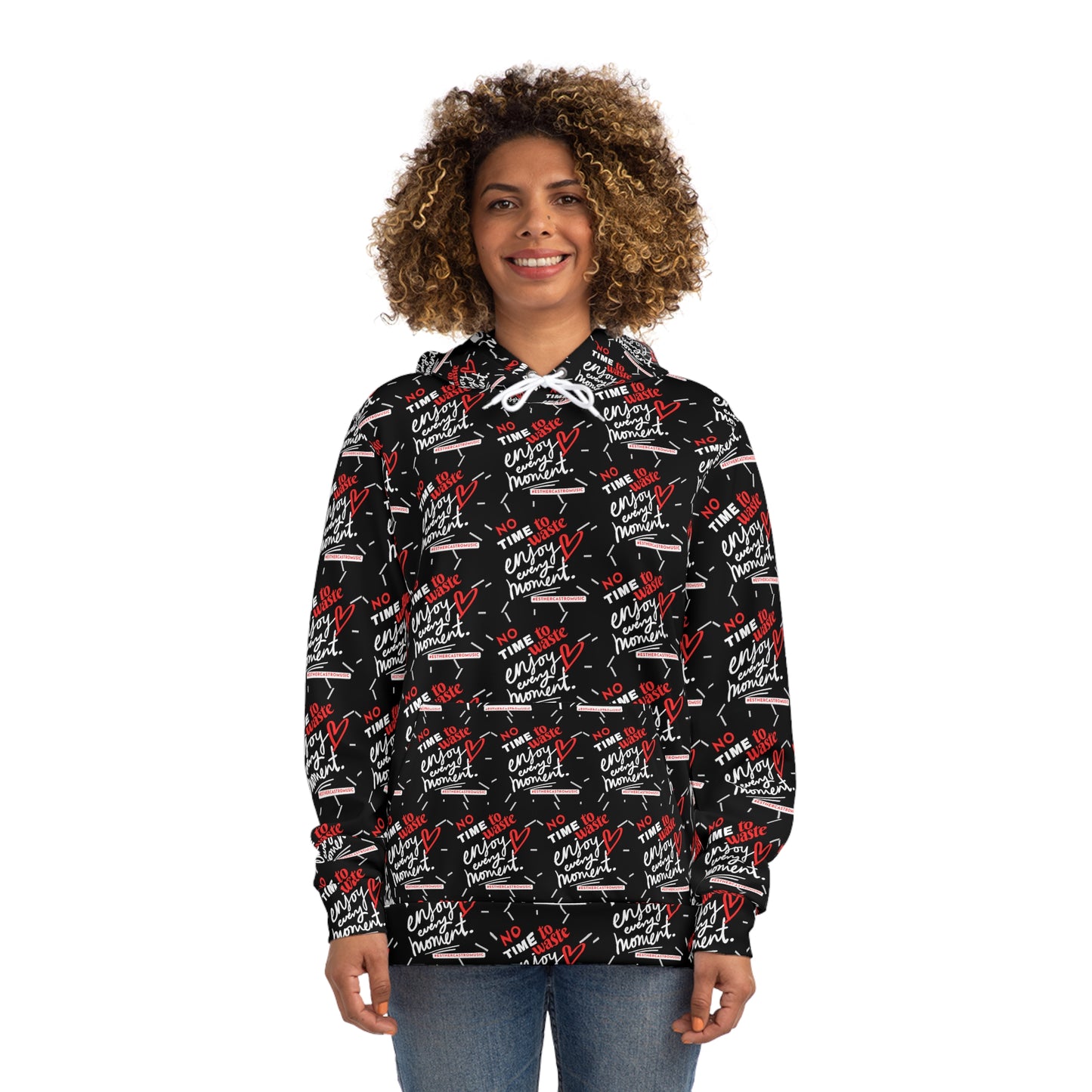 No Time to Waste - Fashion Black Hoodie (black)