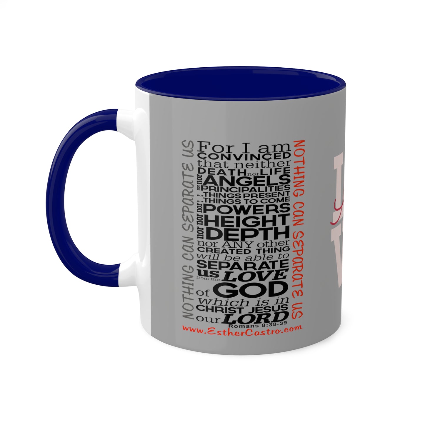 Christian Mugs 11oz Nothing Can Separate Us, Love, Romans, God Coffee Mug, Scripture Coffee Mug, Inspirational Coffee Mug, Christian Mug, Positive Coffee Mug, Gift for mom, About Love,