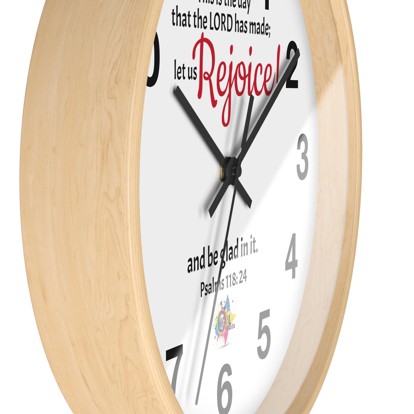 Psalms 118: 24 Wall clock