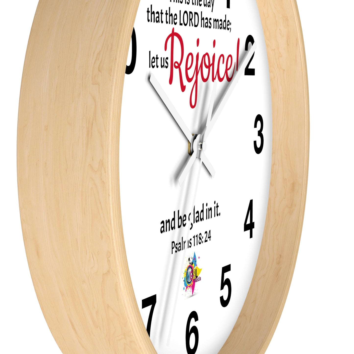 Psalms 118 Wall clock -This is the day that the LORD has made