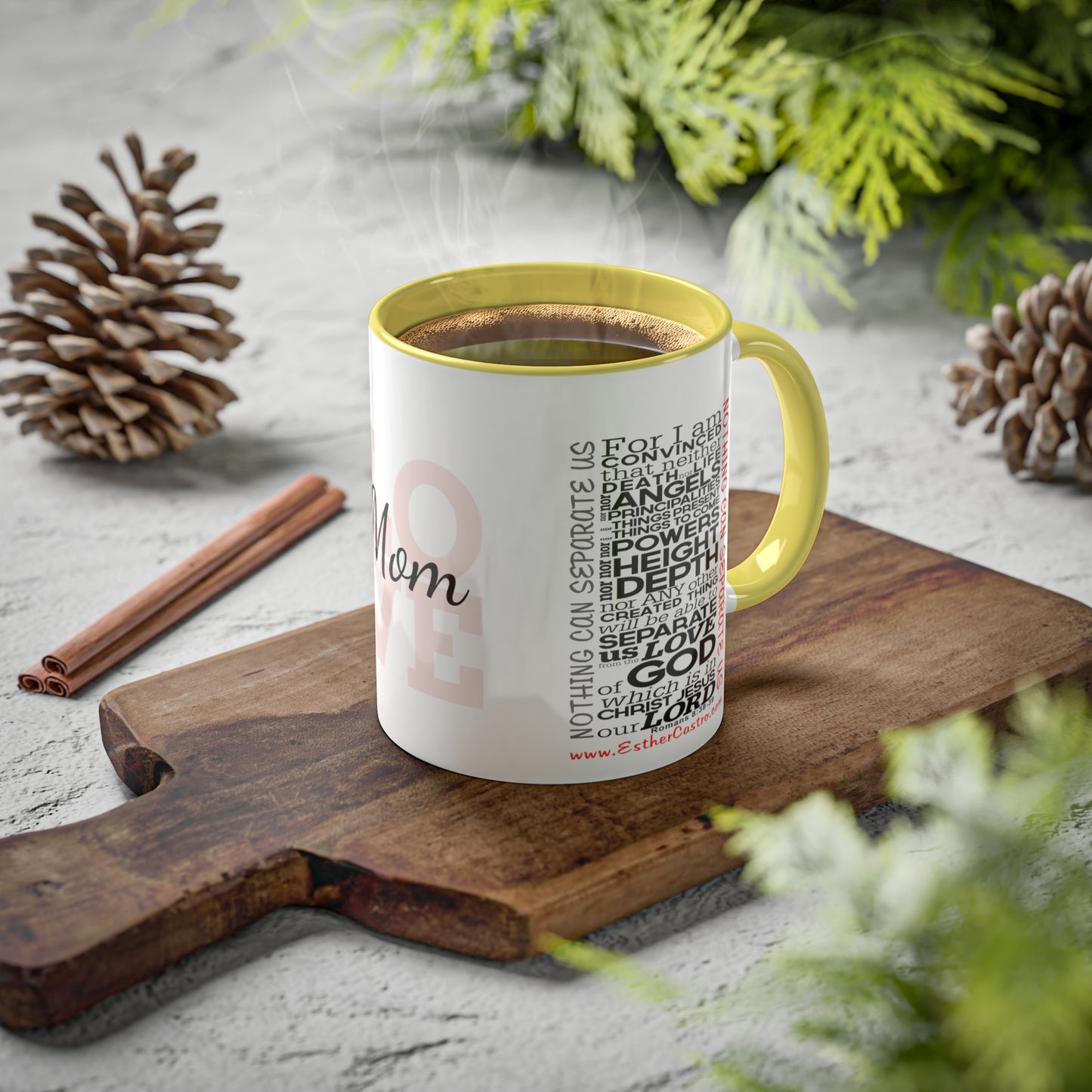 Christian Mugs 11oz Nothing Can Separate Us, Love Mom, Romans 8, God Coffee Mug, Scripture Coffee Mug, Inspirational Coffee Mug, Christian Mug, Positive Coffee Mug, Gift for mom, About Love,