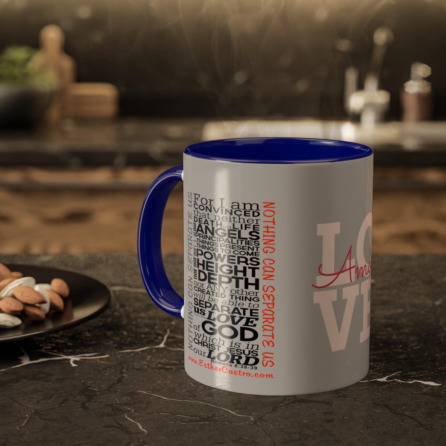 Christian Mugs 11oz Nothing Can Separate Us, Love, Romans, God Coffee Mug, Scripture Coffee Mug, Inspirational Coffee Mug, Christian Mug, Positive Coffee Mug, Gift for mom, About Love,