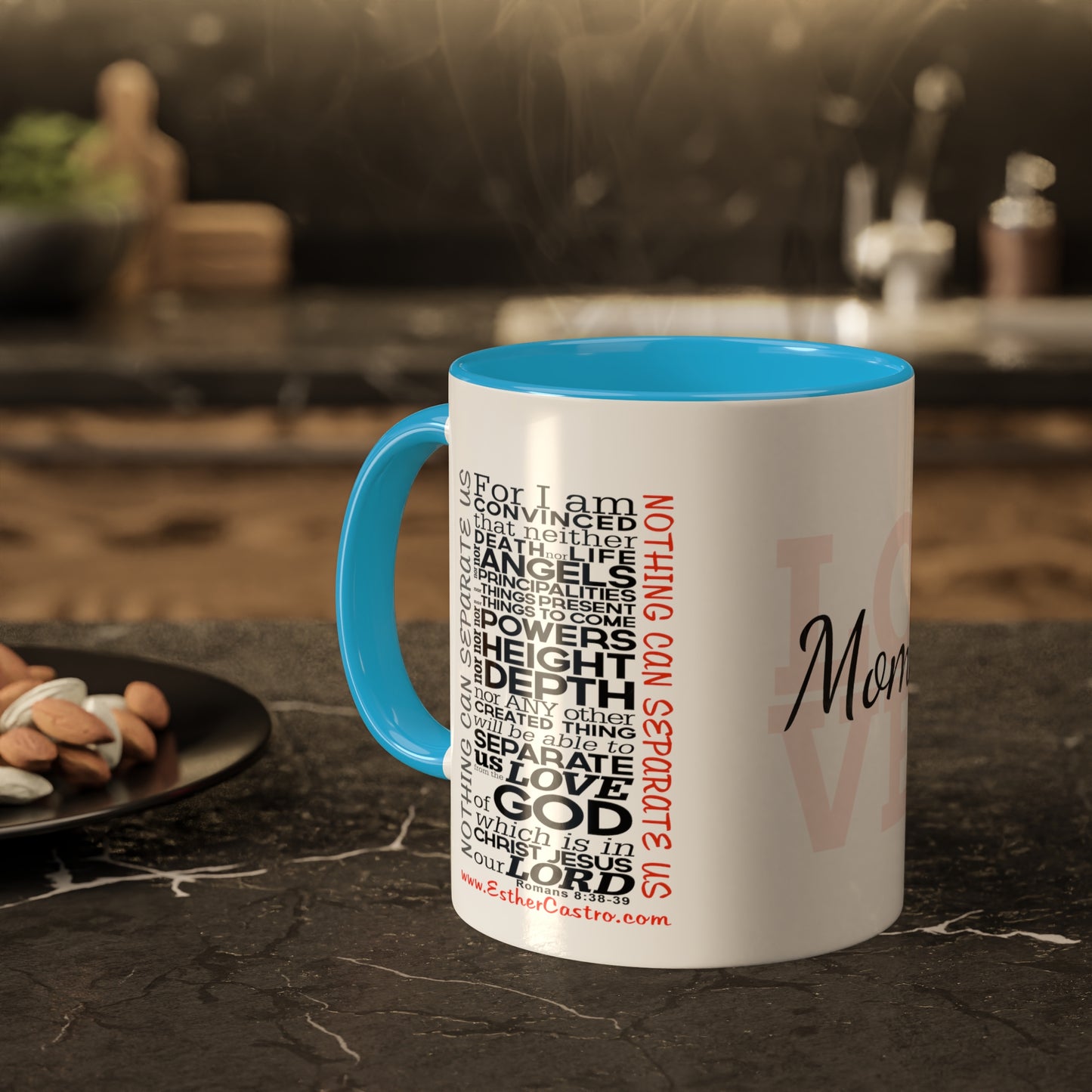 Christian Mugs 11oz Nothing Can Separate Us, Love Mom, Romans 8, God Coffee Mug, Scripture Coffee Mug, Inspirational Coffee Mug, Christian Mug, Positive Coffee Mug, Gift for mom, About Love,