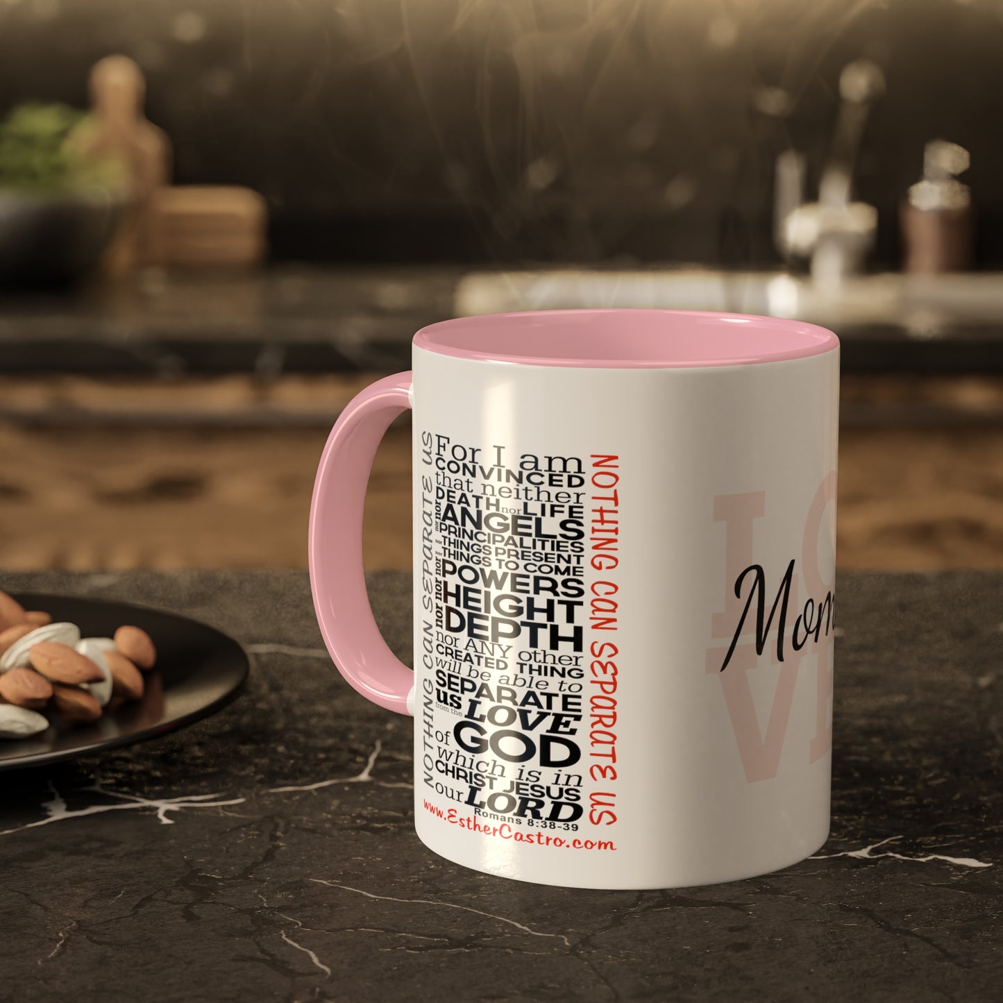 Christian Mugs 11oz Nothing Can Separate Us, Love Mom, Romans 8, God Coffee Mug, Scripture Coffee Mug, Inspirational Coffee Mug, Christian Mug, Positive Coffee Mug, Gift for mom, About Love,