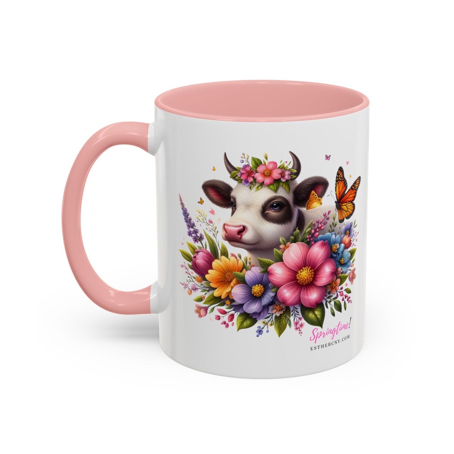 Springtime Cow Accent Coffee Mug, 11oz