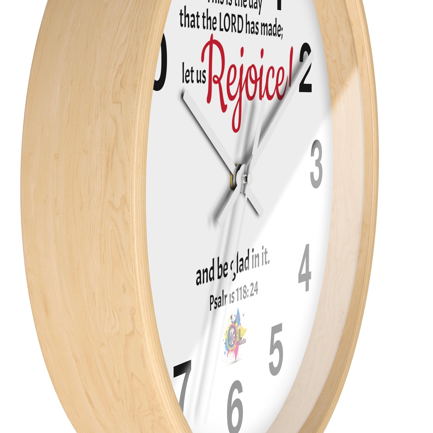 Psalms 118: 24 Wall clock