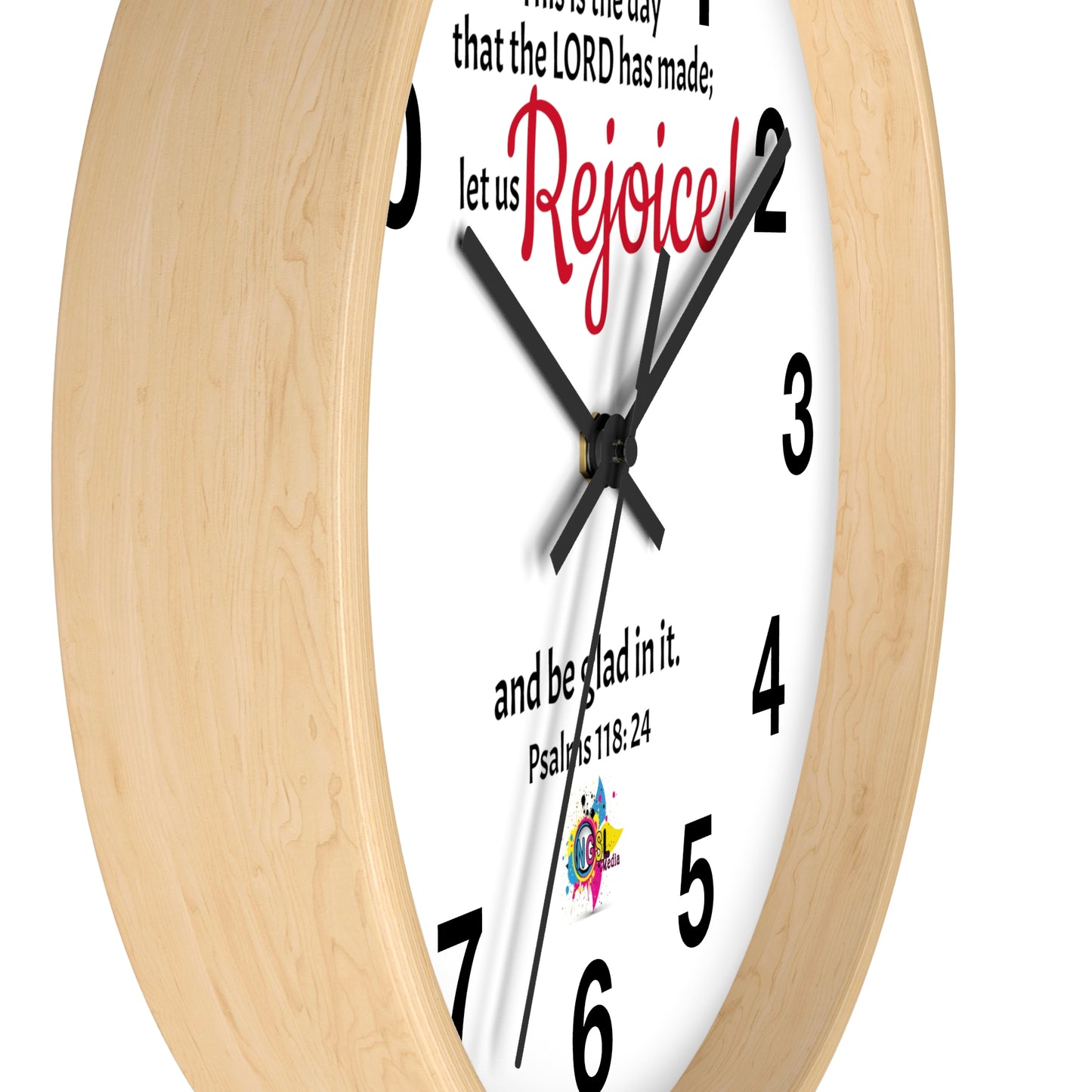 Psalms 118 Wall clock -This is the day that the LORD has made
