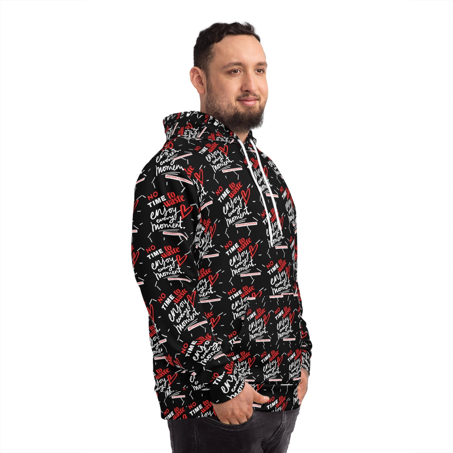 No Time to Waste - Fashion Black Hoodie (black)