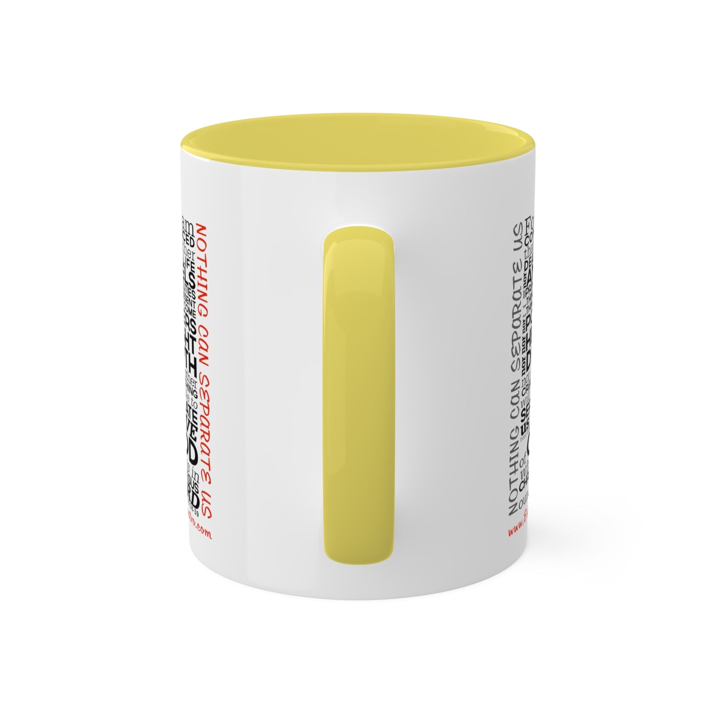 Christian Mugs 11oz Nothing Can Separate Us, Love Mom, Romans 8, God Coffee Mug, Scripture Coffee Mug, Inspirational Coffee Mug, Christian Mug, Positive Coffee Mug, Gift for mom, About Love,