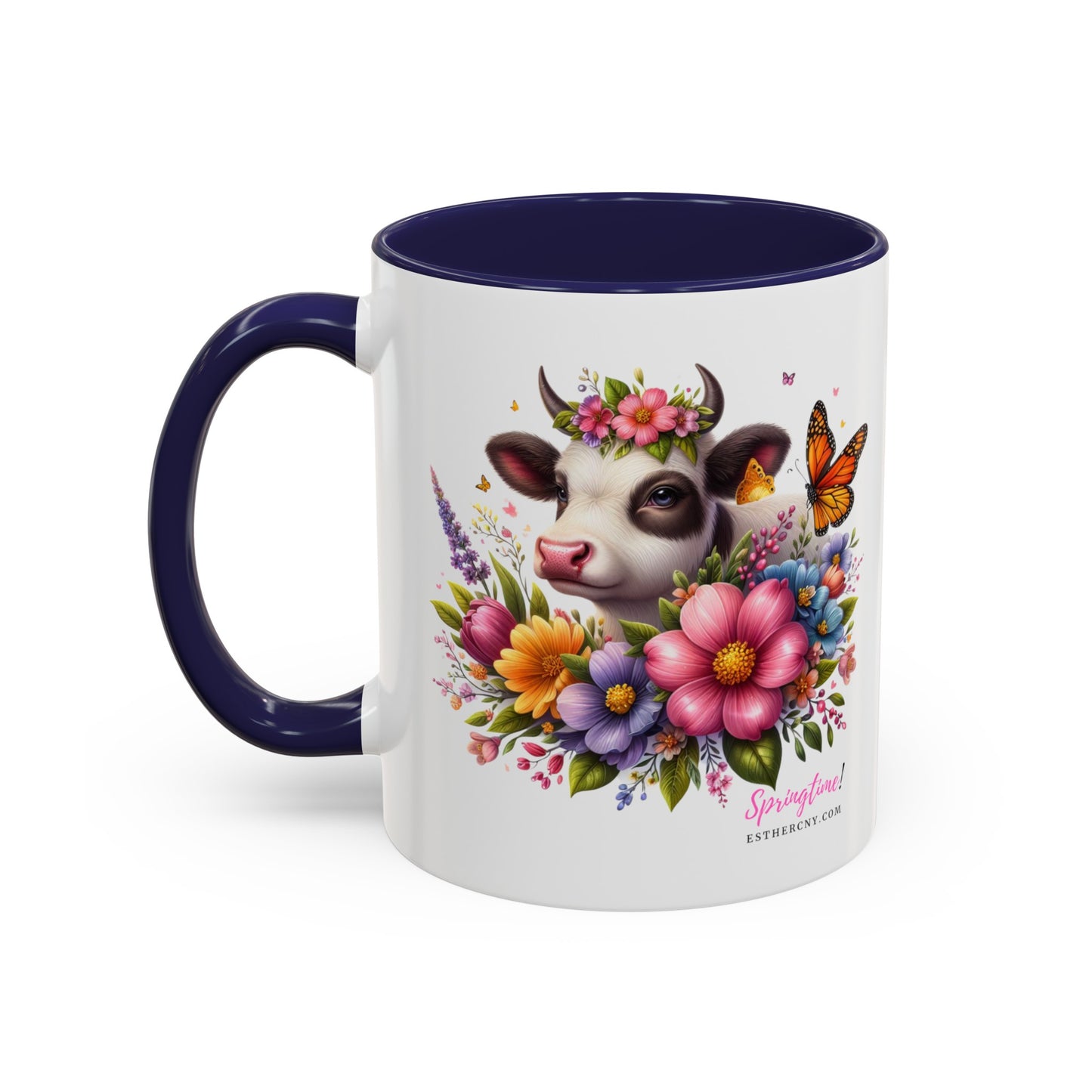 Springtime Cow Accent Coffee Mug, 11oz