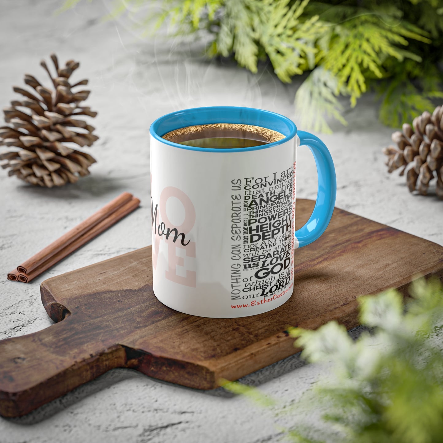 Christian Mugs 11oz Nothing Can Separate Us, Love Mom, Romans 8, God Coffee Mug, Scripture Coffee Mug, Inspirational Coffee Mug, Christian Mug, Positive Coffee Mug, Gift for mom, About Love,