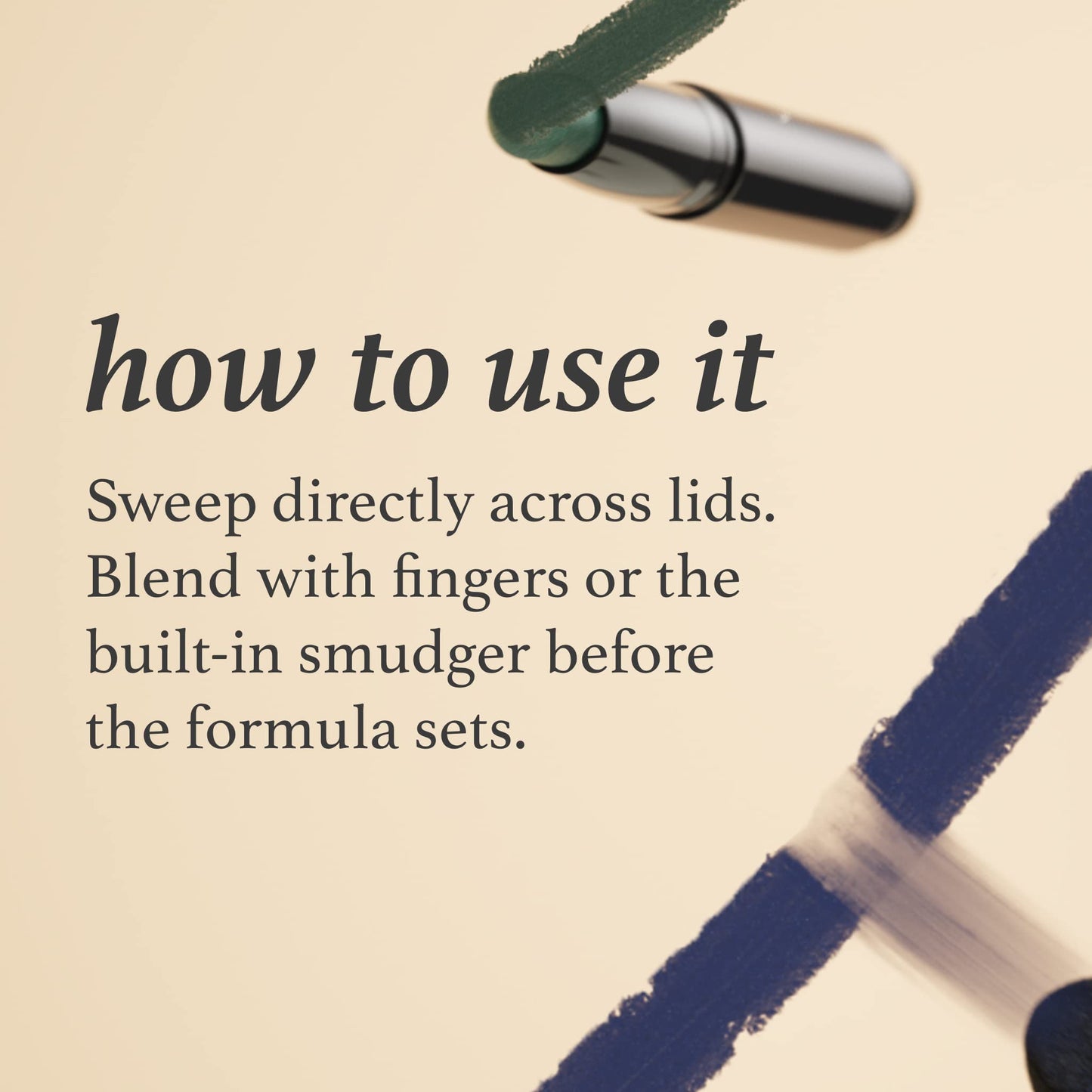 Julep Eyeshadow 101 Crème to Powder Waterproof Eyeshadow Stick, Midnight Blue Shimmer