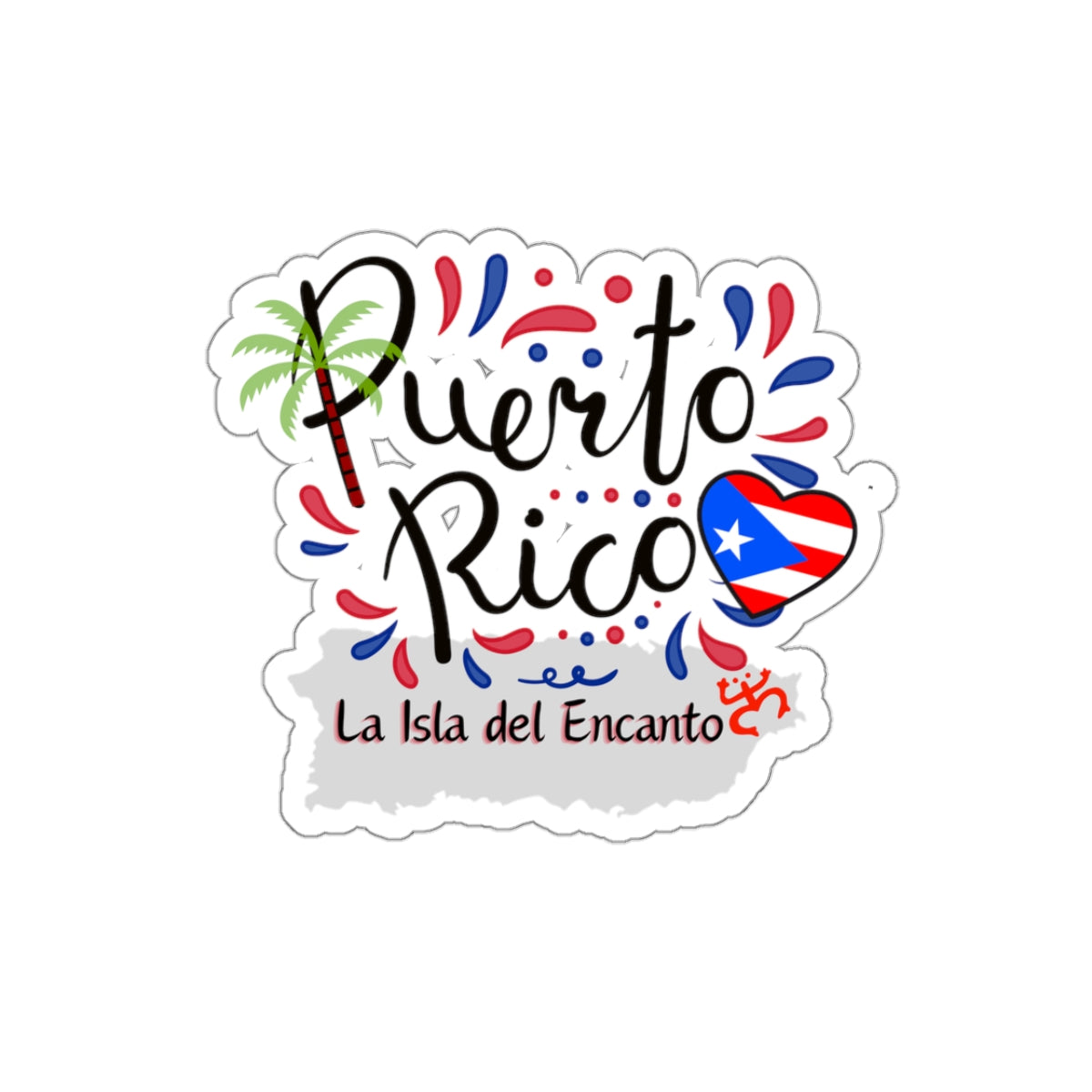 Puerto Rico Kiss-Cut Stickers