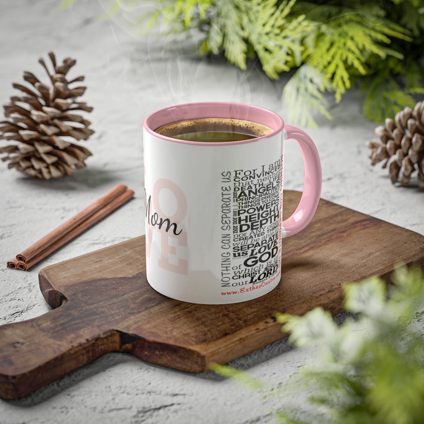 Christian Mugs 11oz Nothing Can Separate Us, Love Mom, Romans 8, God Coffee Mug, Scripture Coffee Mug, Inspirational Coffee Mug, Christian Mug, Positive Coffee Mug, Gift for mom, About Love,