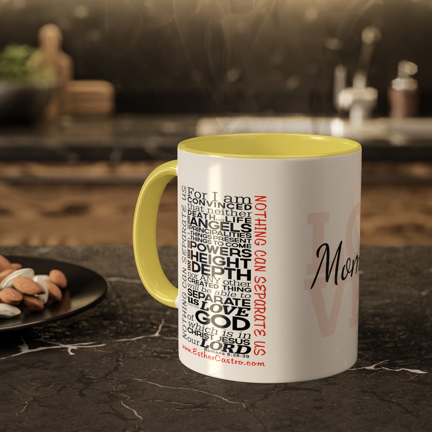Christian Mugs 11oz Nothing Can Separate Us, Love Mom, Romans 8, God Coffee Mug, Scripture Coffee Mug, Inspirational Coffee Mug, Christian Mug, Positive Coffee Mug, Gift for mom, About Love,