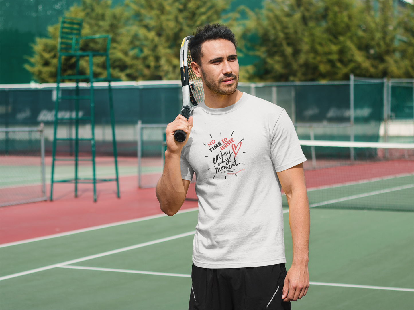 Unisex Softstyle T-Shirt - 'No Time to Waste, Enjoy Every Moment' Inspirational Tee