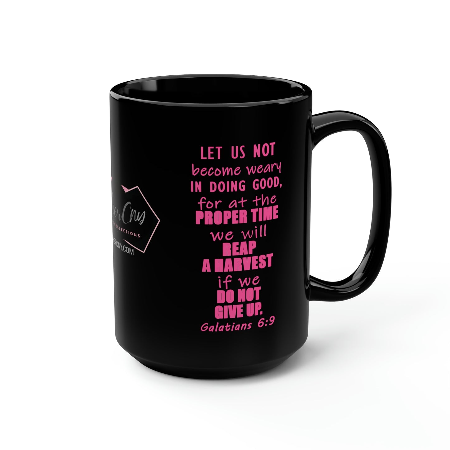 Coffee Mug | Galatians 6:9 Scripture Coffee Mug | Christian Mug | Bible Verse Mug | Positive Coffee Mug | Bible Study Gift | Black Mug, 15oz