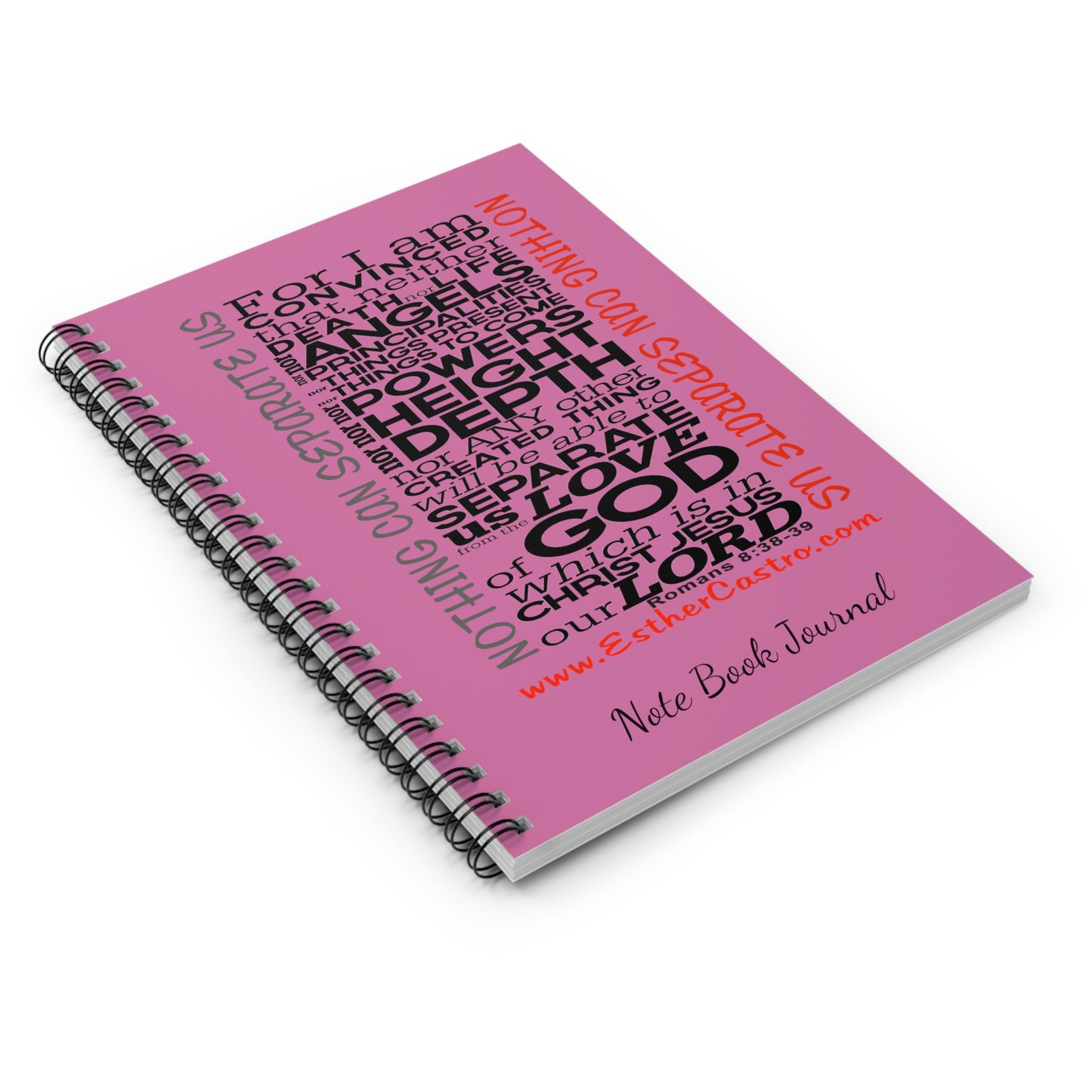 Spiral Notebook/ Journal - Ruled Line "Nothing Can Separate Us" Inspirations and Composition