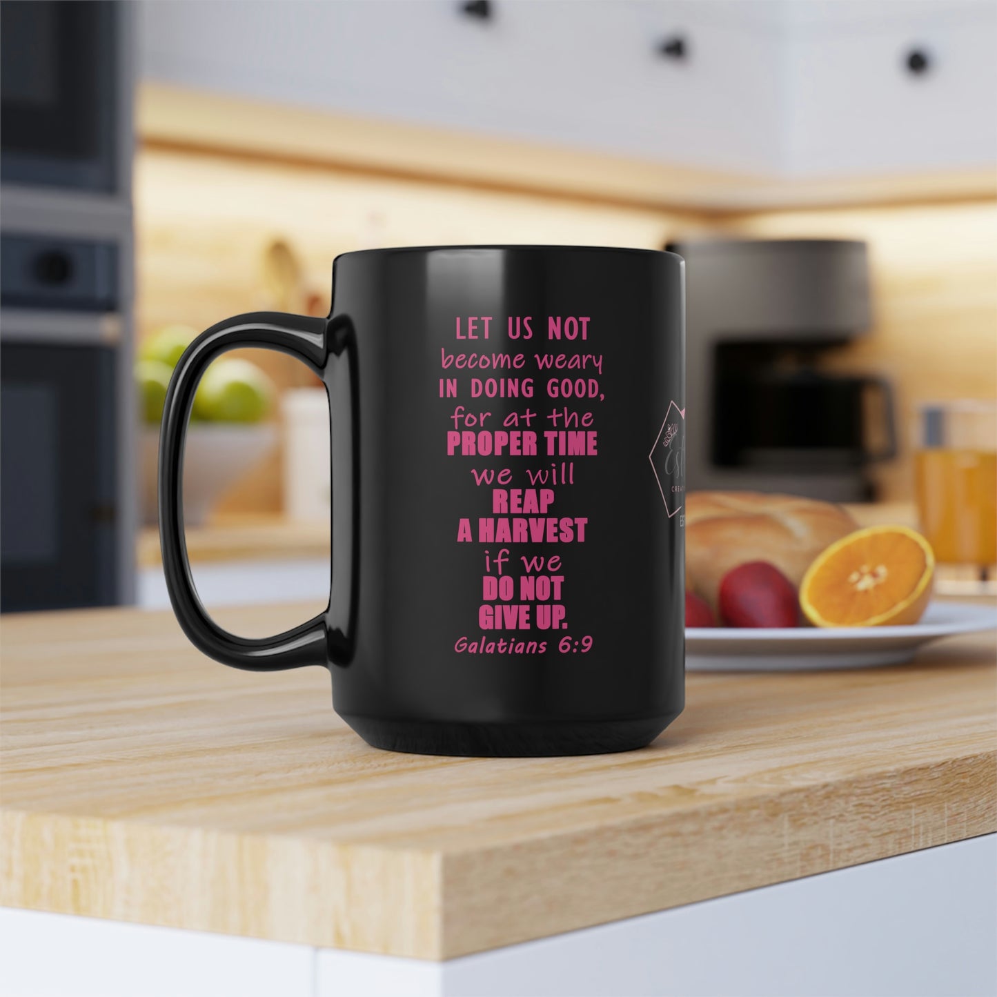 Coffee Mug | Galatians 6:9 Scripture Coffee Mug | Christian Mug | Bible Verse Mug | Positive Coffee Mug | Bible Study Gift | Black Mug, 15oz