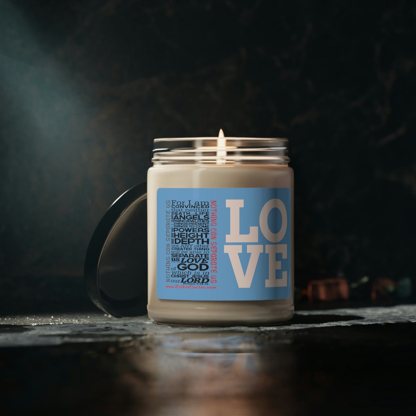 Christian Relaxation Soy Candle Spa Candle / Stress Relief Candle / Aromatherapy Candle Relaxing 9oz