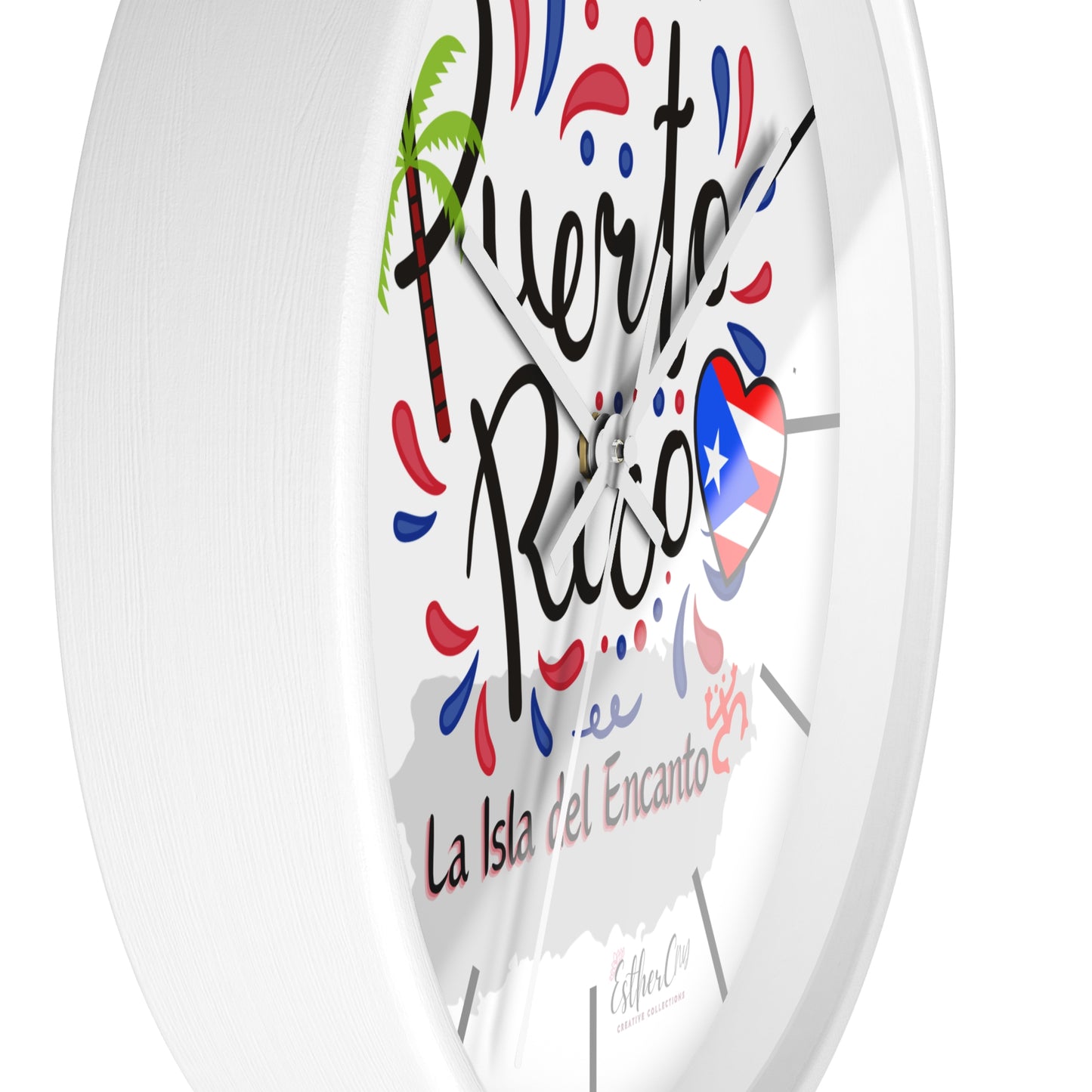Puerto Rico 'La Isla del Encanto' Wall Clock — Tropical Island Decor