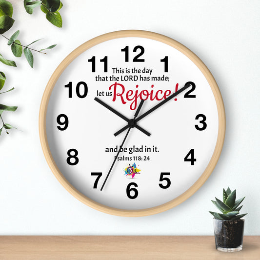 Psalms 118: 24  Wall clock