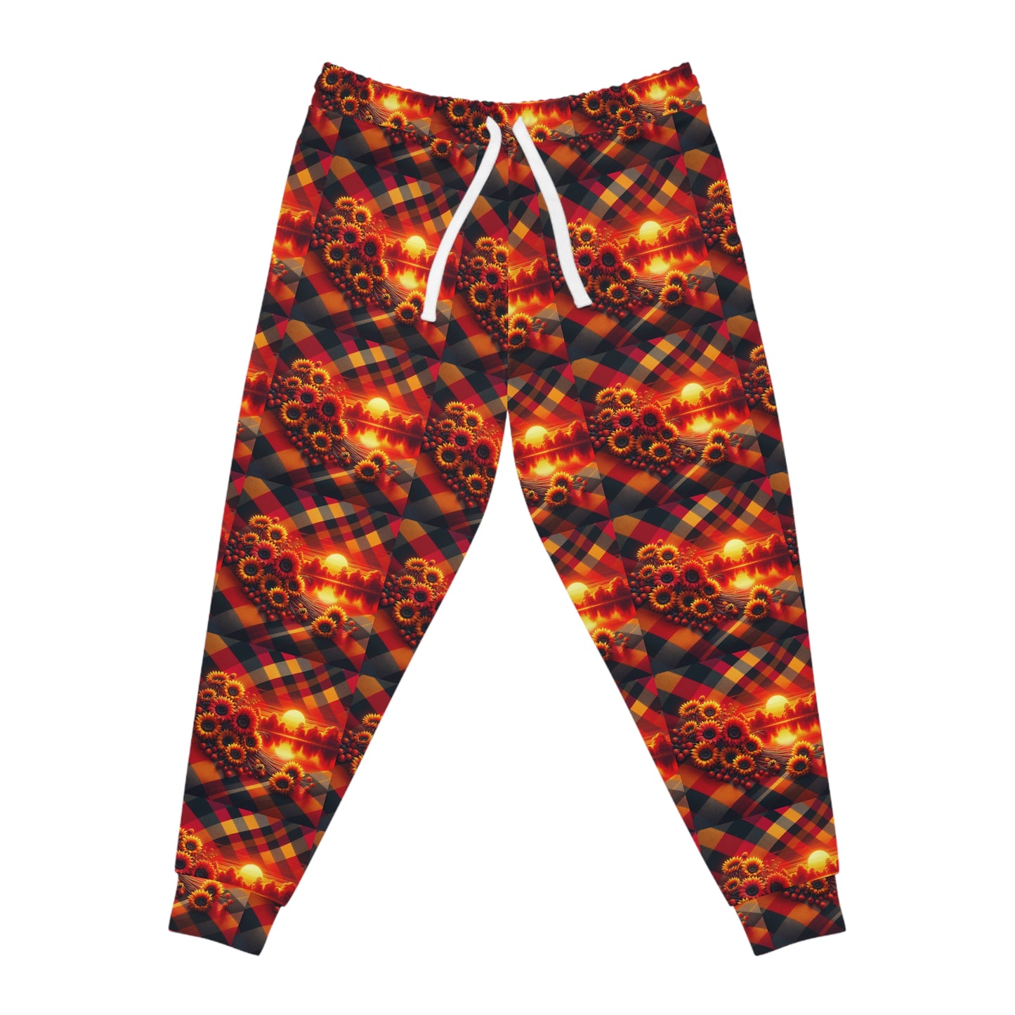 Sunset Plaid - Athletic Joggers