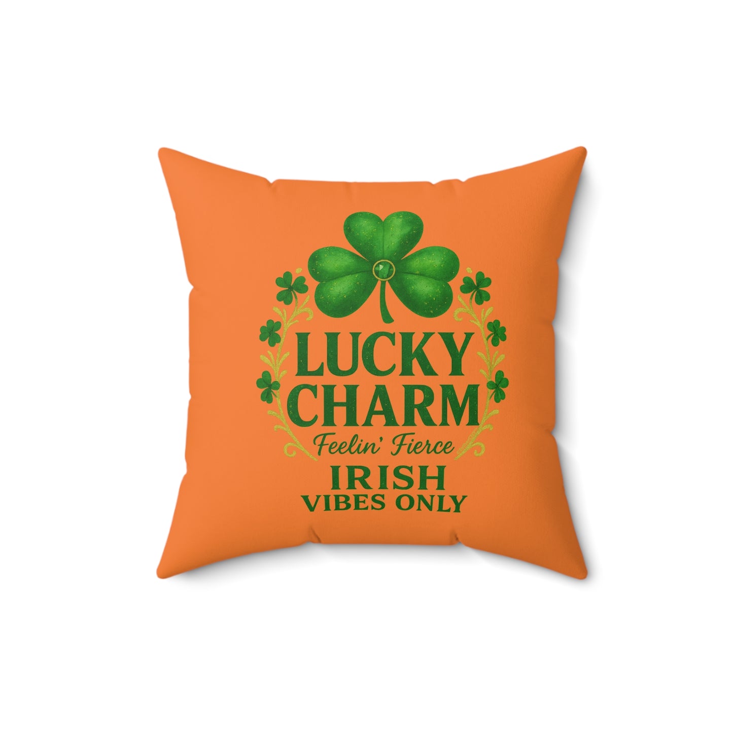 Lucky Charm Irish Pillow – 'May Your Path Be Soft' St. Patrick’s Day Decorative Throw Pillow
