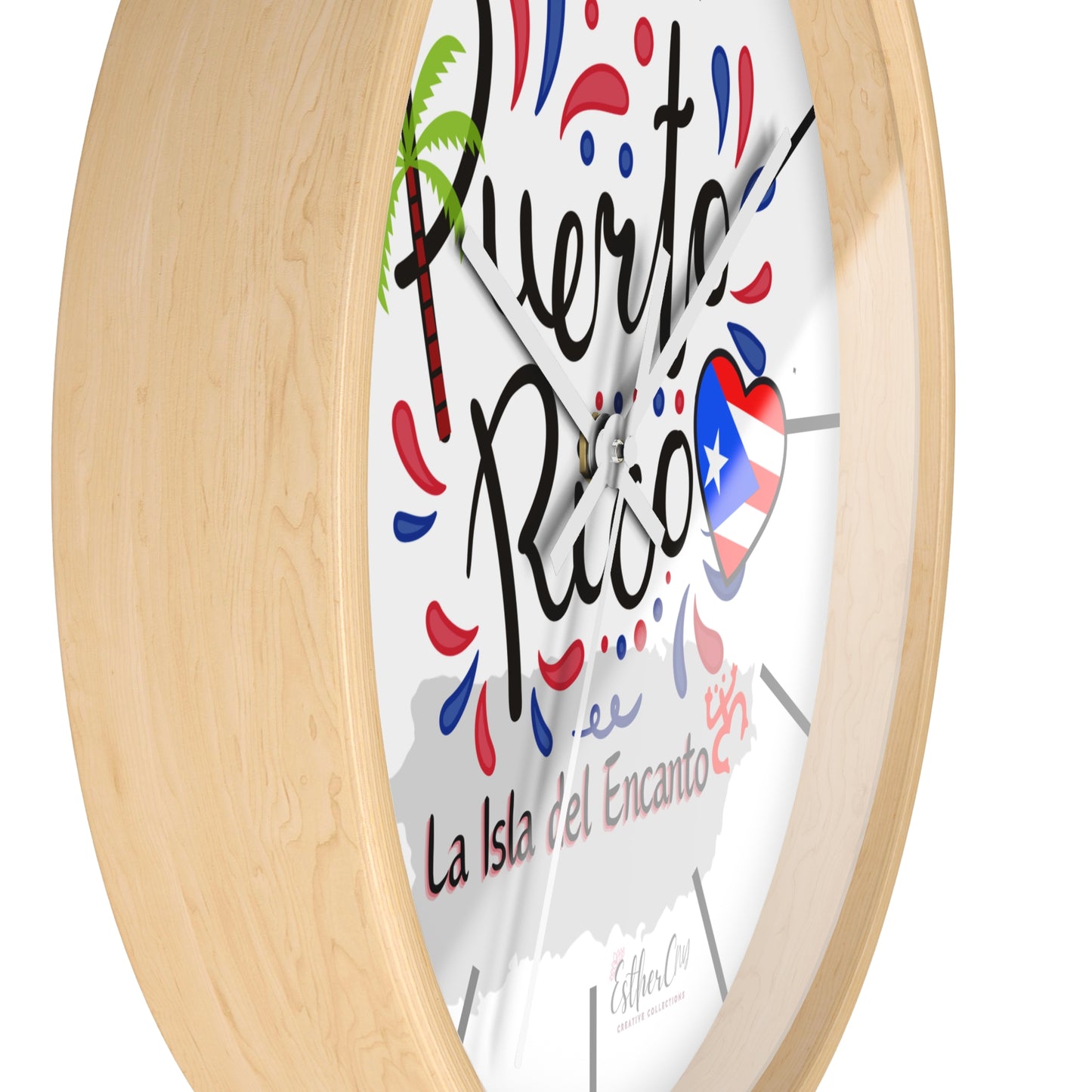 Puerto Rico 'La Isla del Encanto' Wall Clock — Tropical Island Decor