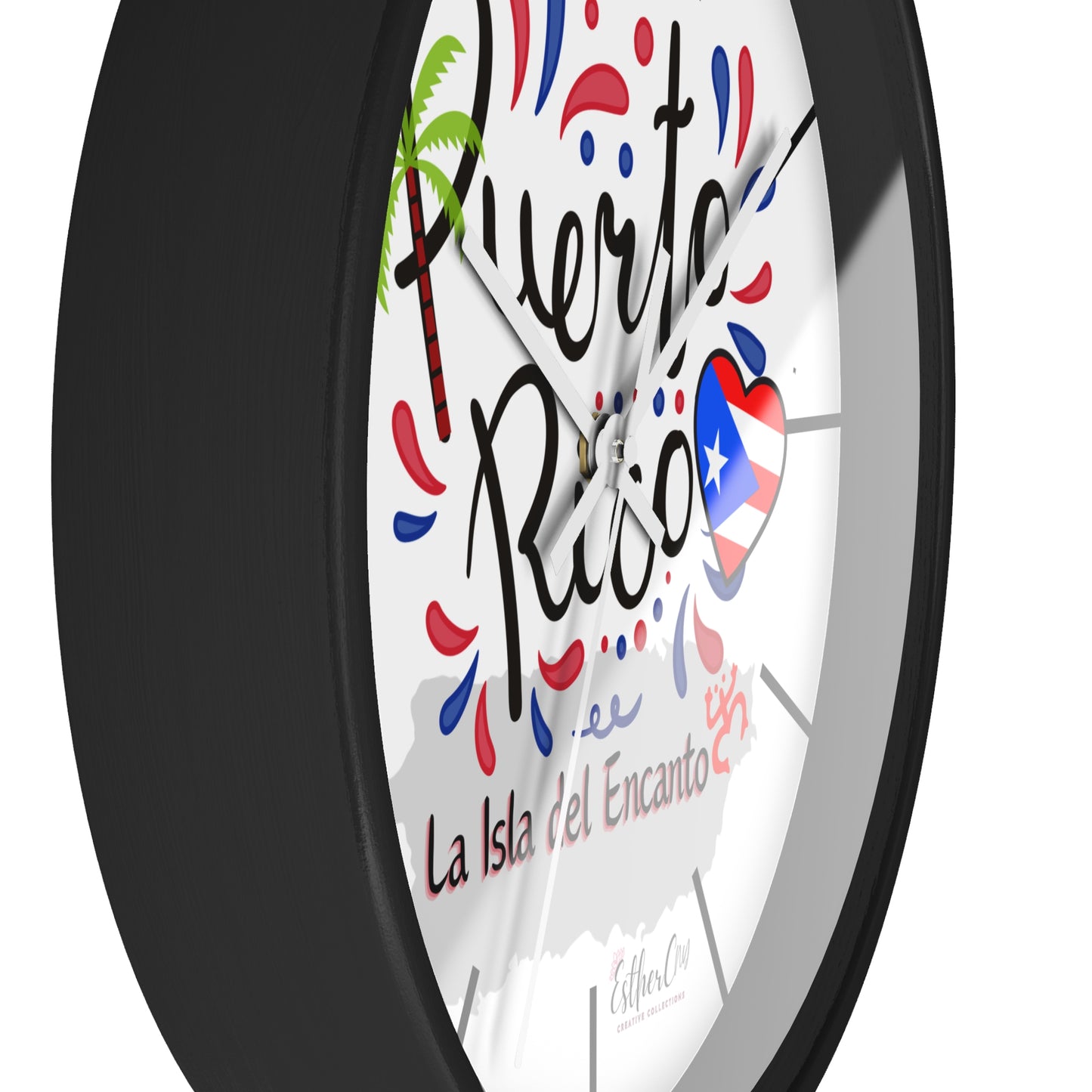 Puerto Rico 'La Isla del Encanto' Wall Clock — Tropical Island Decor