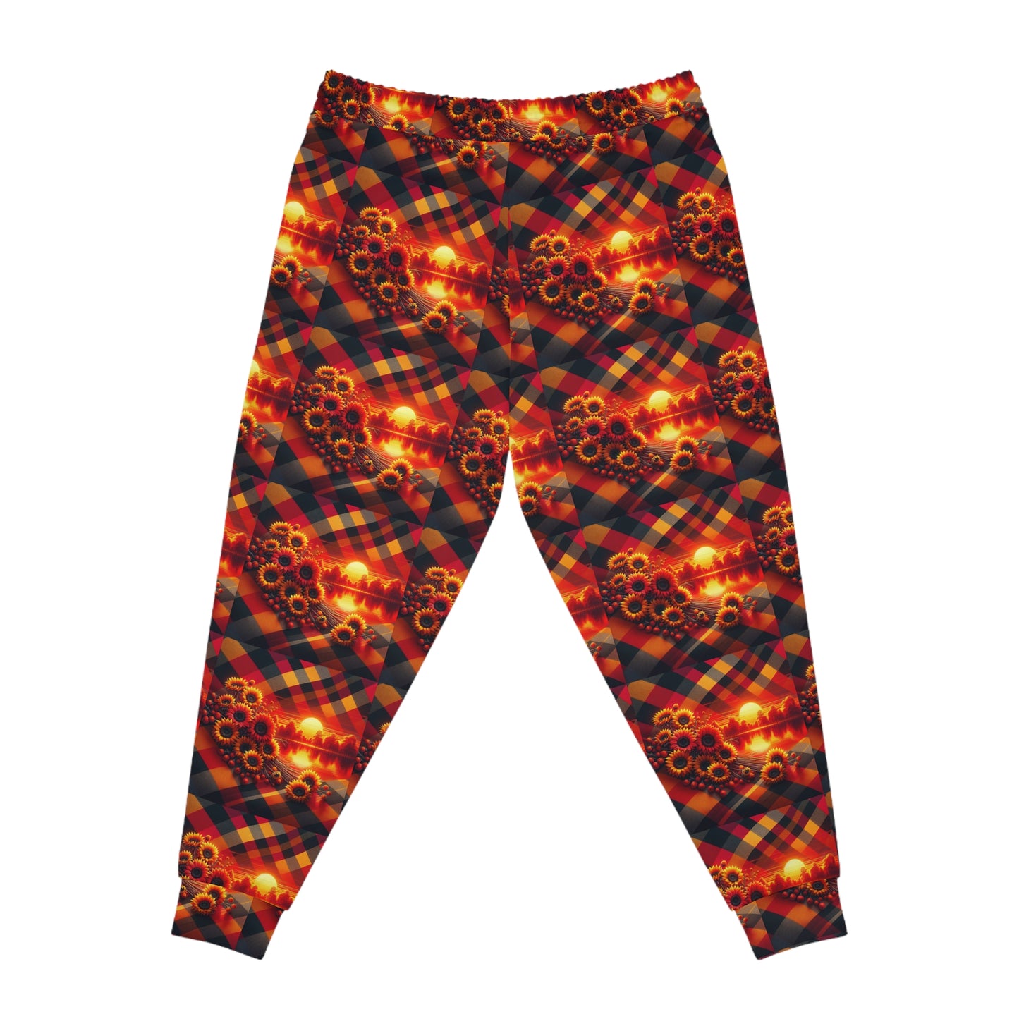 Sunset Plaid - Athletic Joggers