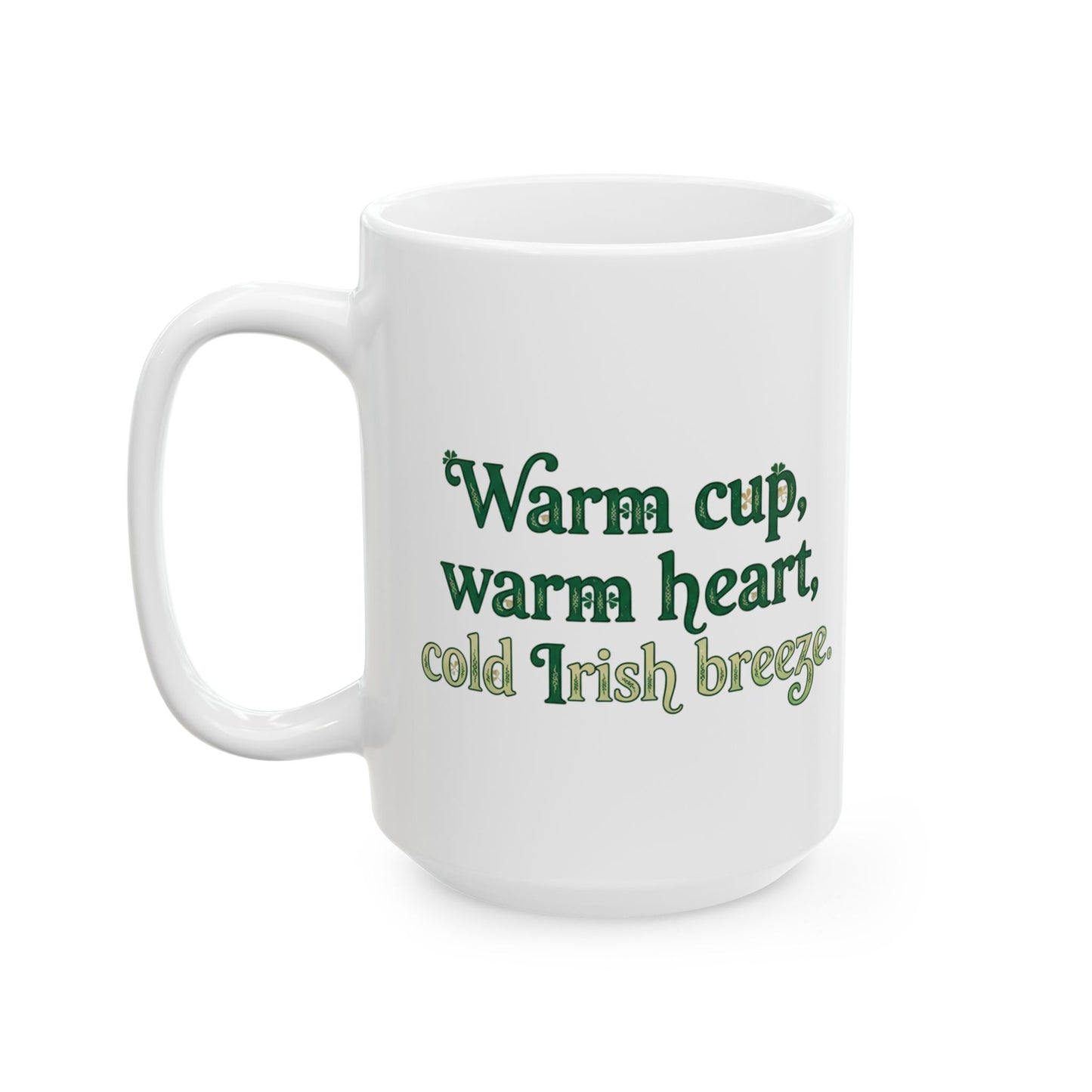 Springtime in Ireland (11oz, 15oz) Mug— Lucky Golden Retriever Shamrock Ceramic Mug