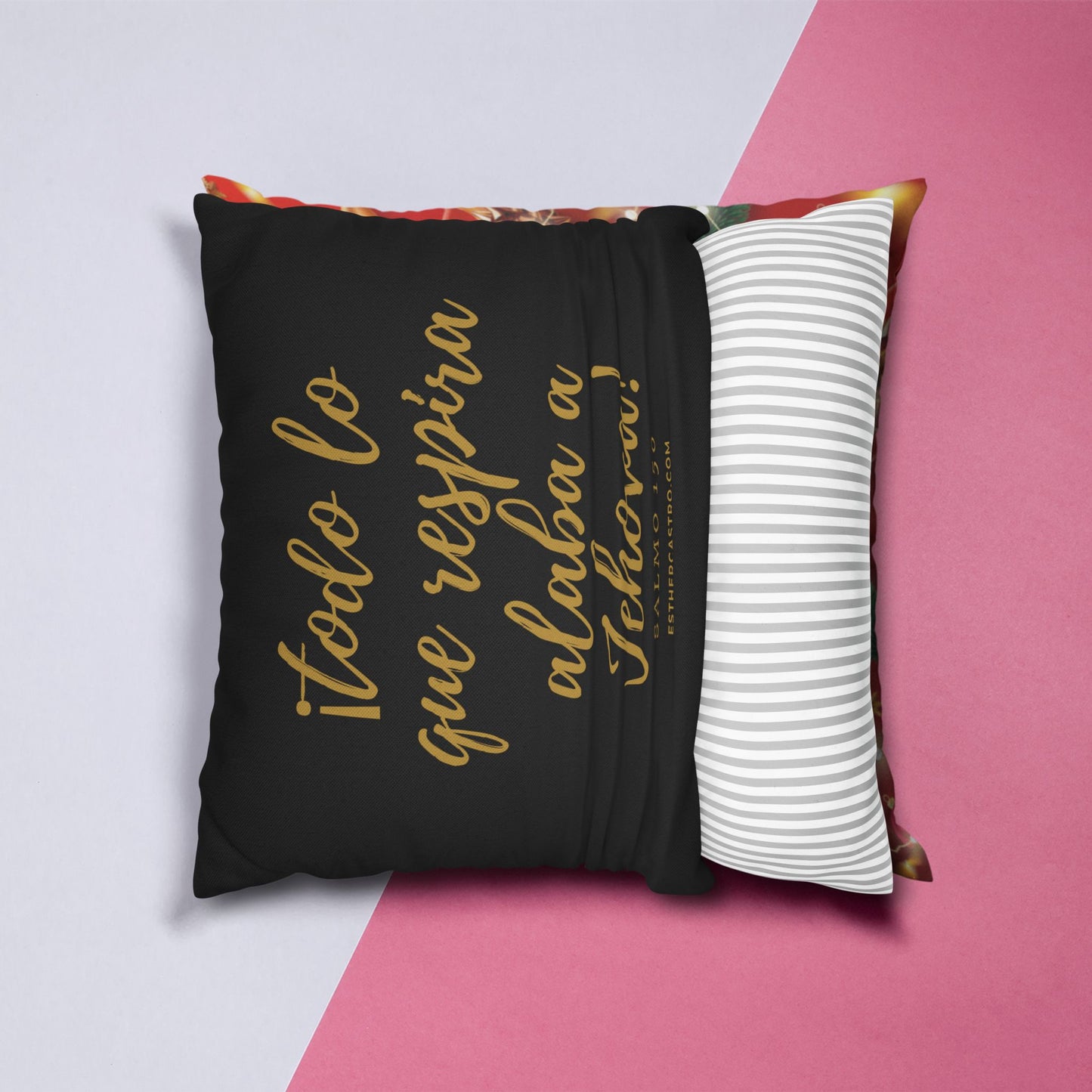 Salmo 150 Spun Polyester Square Pillow Case