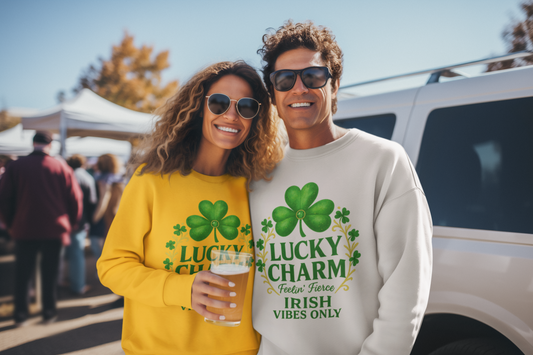Lucky Charm Shamrock Sweatshirt — Irish Vibes St. Patrick’s Day