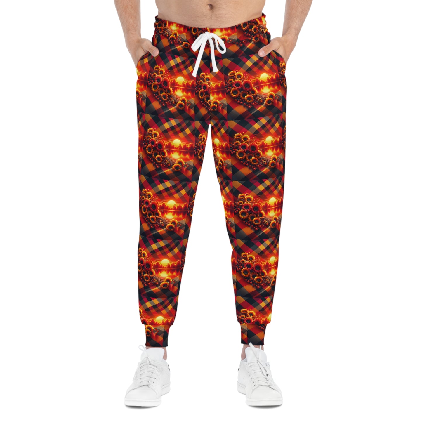 Sunset Plaid - Athletic Joggers