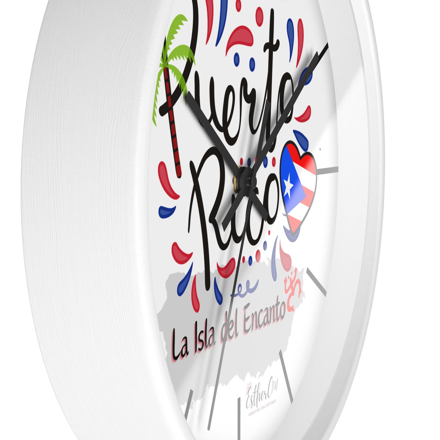 Puerto Rico 'La Isla del Encanto' Wall Clock — Tropical Island Decor