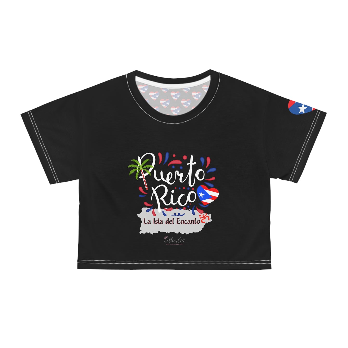 Puerto Rico "Isla del Encanto" Crop Tee — Tropical Island Pride Crop Top