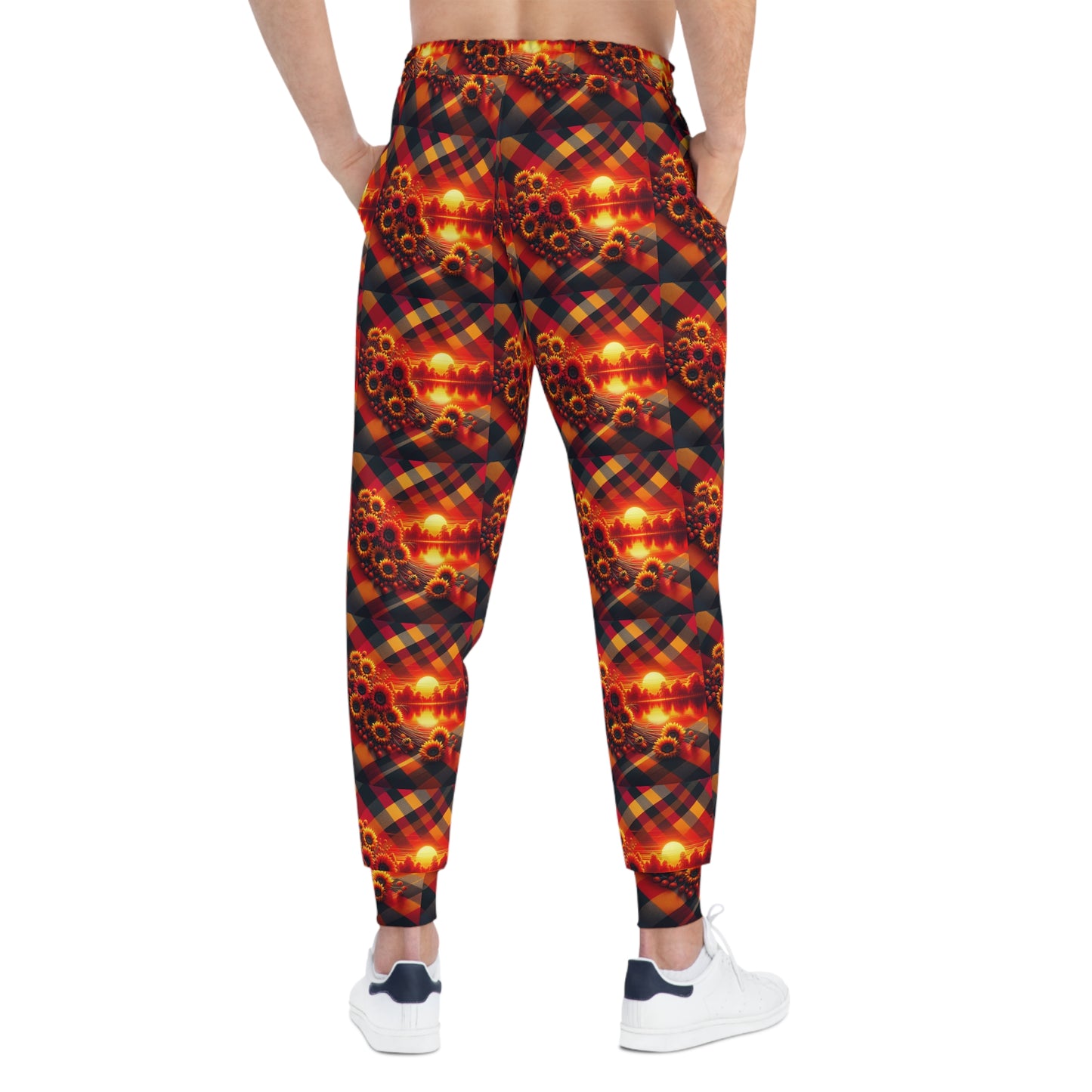 Sunset Plaid - Athletic Joggers