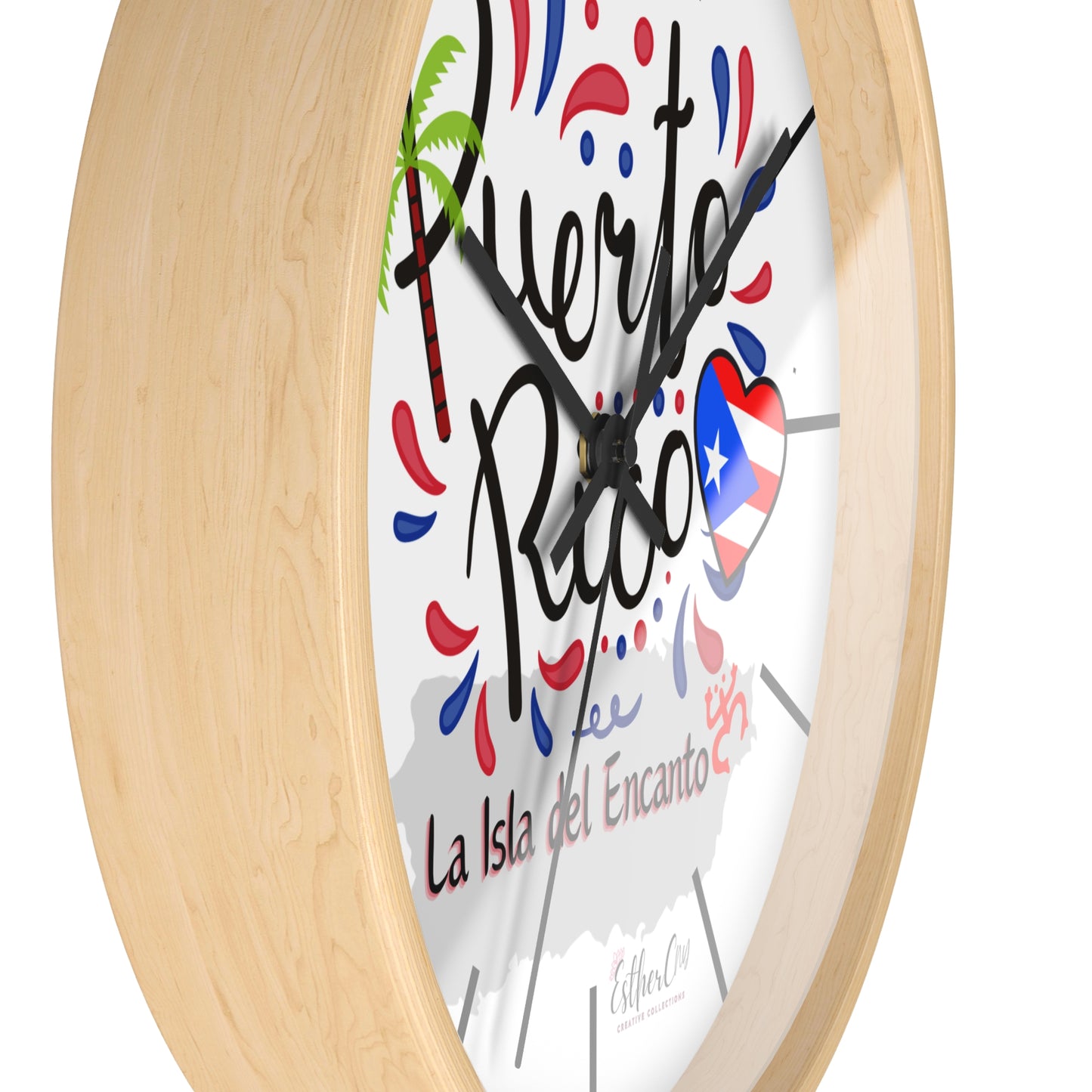 Puerto Rico 'La Isla del Encanto' Wall Clock — Tropical Island Decor