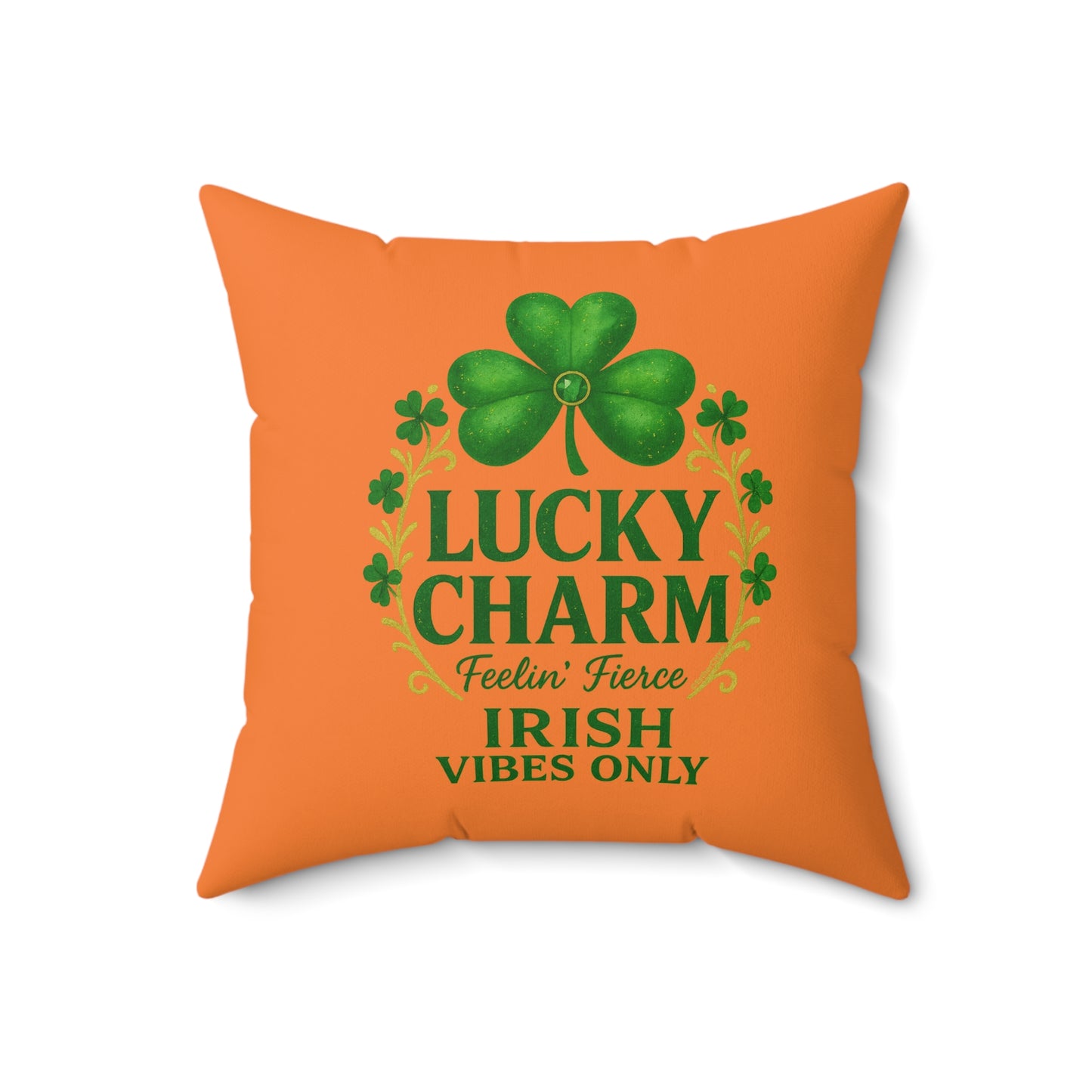 Lucky Charm Irish Pillow – 'May Your Path Be Soft' St. Patrick’s Day Decorative Throw Pillow