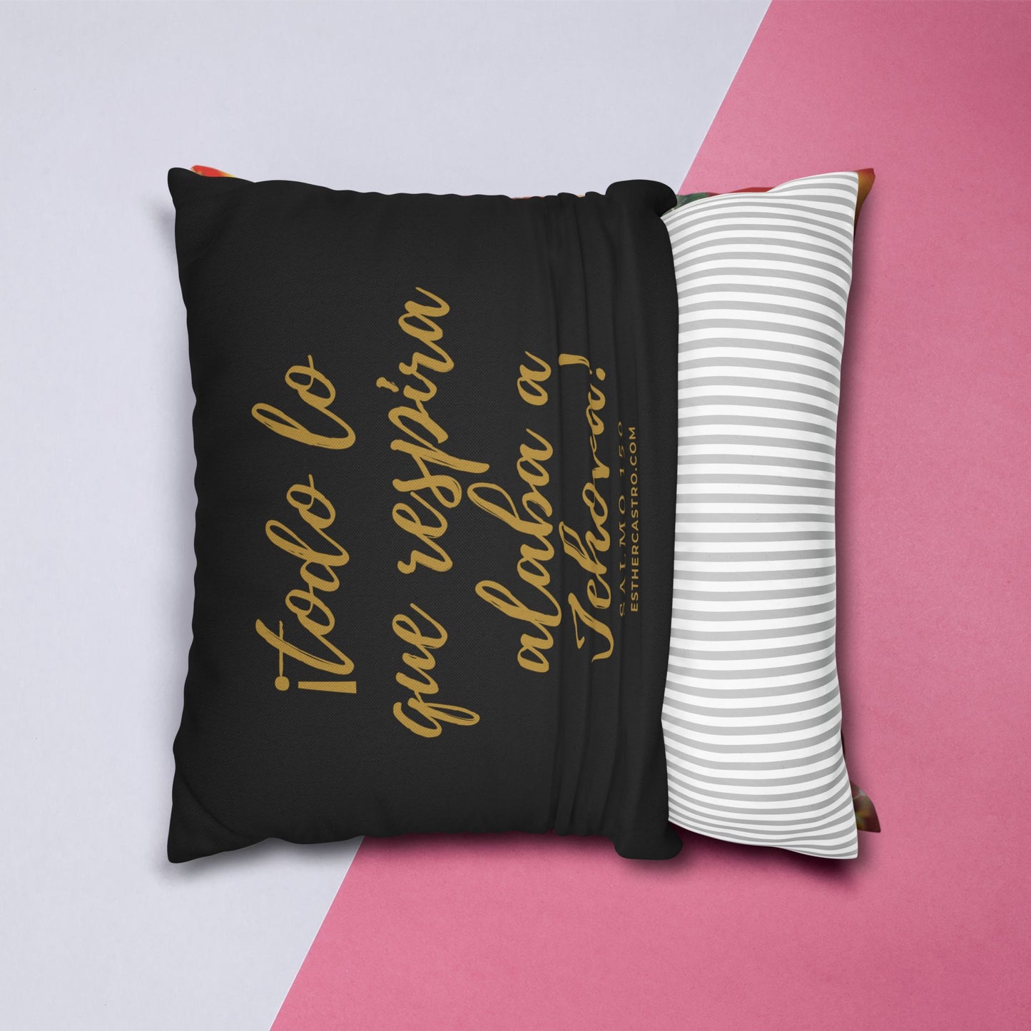 Salmo 150 Spun Polyester Square Pillow Case