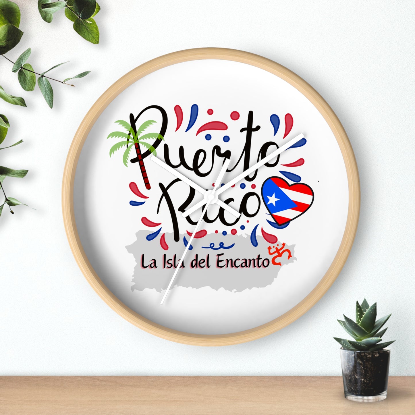 Puerto Rico Wall Clock